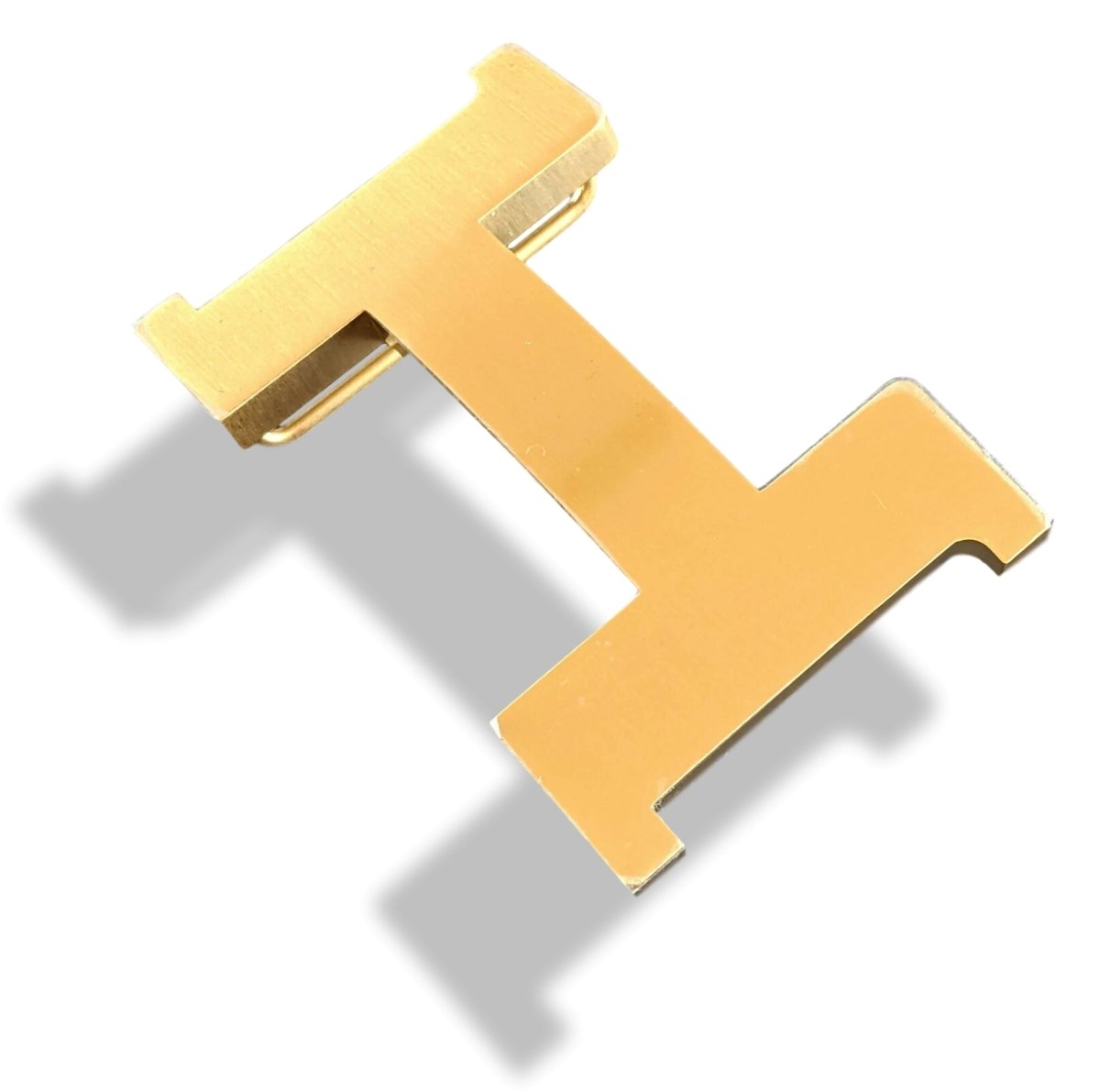 Hermes Huge Brushed Plated Gold Belt Buckle CONSTANCE 42 mm, New with Pouch! - poupishop
