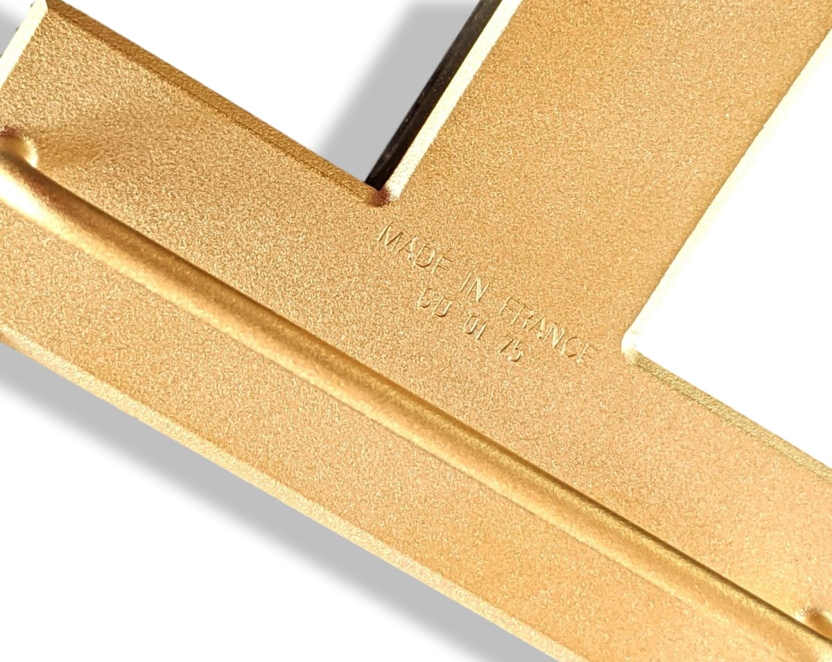 Hermes Huge Brushed Plated Gold Belt Buckle CONSTANCE 42 mm, New with Pouch! - poupishop