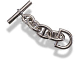 Hermes Huge Shiny Palladium Plated Chaine d'Ancre Bag Charm Key Ring KeyRings, New in Pochette! - poupishop