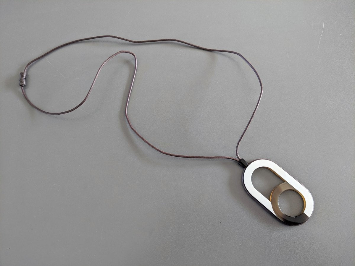 Hermes [J02] Blanc Beton Laquered Horn VARIATION Pendant, BNIB! - poupishop
