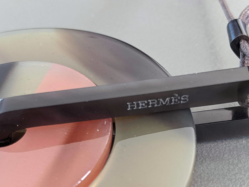 Hermes [J04] Purple/Pink Laquered Buffalo Horn ECLIPSE Pendant GM, BNIB! - poupishop