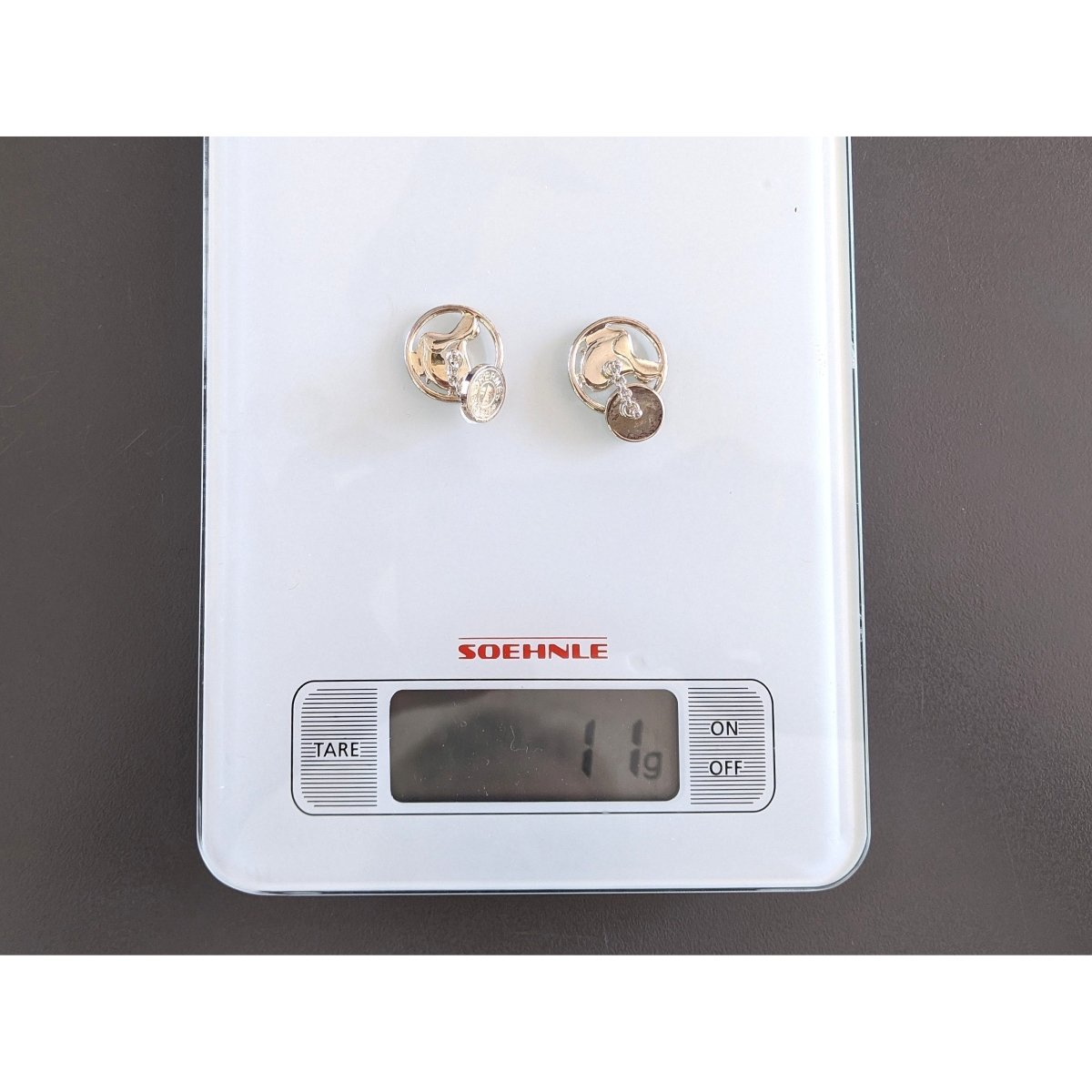 Hermes [j15] Sterling Silver 925/1000 PADDOCK SELLE Cufflinks, NIB! - poupishop