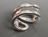 Hermes [J17] Women Shiny Sterling Silver 925 TWIST Chaine D'ancre Ring Sz 50, BNIB!