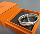 Hermes [J18] Shiny Sterling Silver 925 DOUBLE CHAINE D'ANCRE PUNK DUBBLE Ring Sz52, NIB!