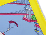 Hermes Jaune/Fuchsia/Blue "The Battery New-York" by Ugo Gattoni Twill Silk Carre 90cm, NIB! - poupishop