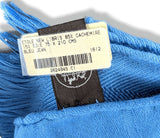 Hermes Jean Blue ETOLE NEW LIBRIS CONFESSIONS D'EX-LIBRIS Muffler Fringed 85% Cashmere/15% Silk 75 x 210 cm, BNWT! - poupishop