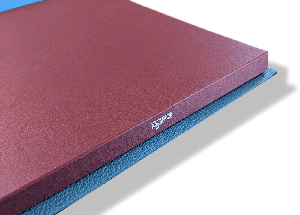 Hermes Jean Blue Togo Calfskin ALBUM ODYSSEE GM Photo Album, BNWTIB! - poupishop