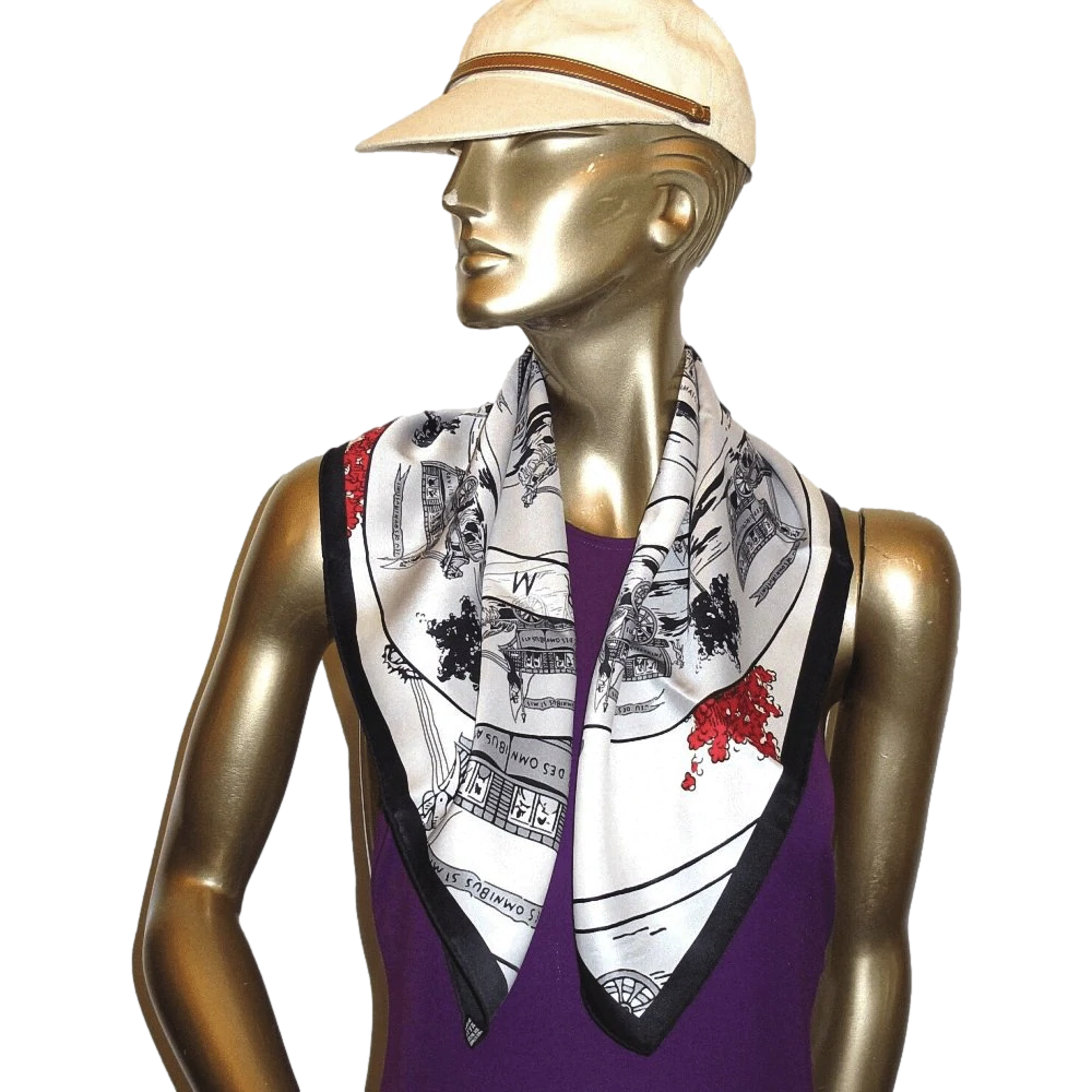 Hermes 2007 Special Issue for the 70 years of the Brand JEU OMNIBUS 1937 - 2007 Vintage Silk 70 cm
