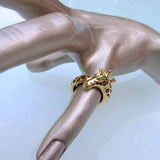 Hermes Joaillerie Gold 18K Enamelled Girafe Ring, Box! - poupishop