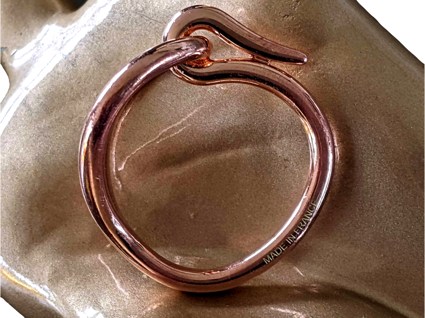 Hermes Rose Gold Plated "Jumbo" Large Model GM Scarf Ring