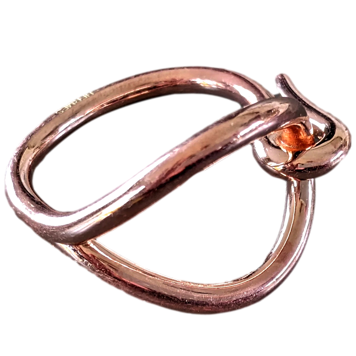 Hermes Rose Gold Plated "Jumbo" Large Model GM Scarf Ring