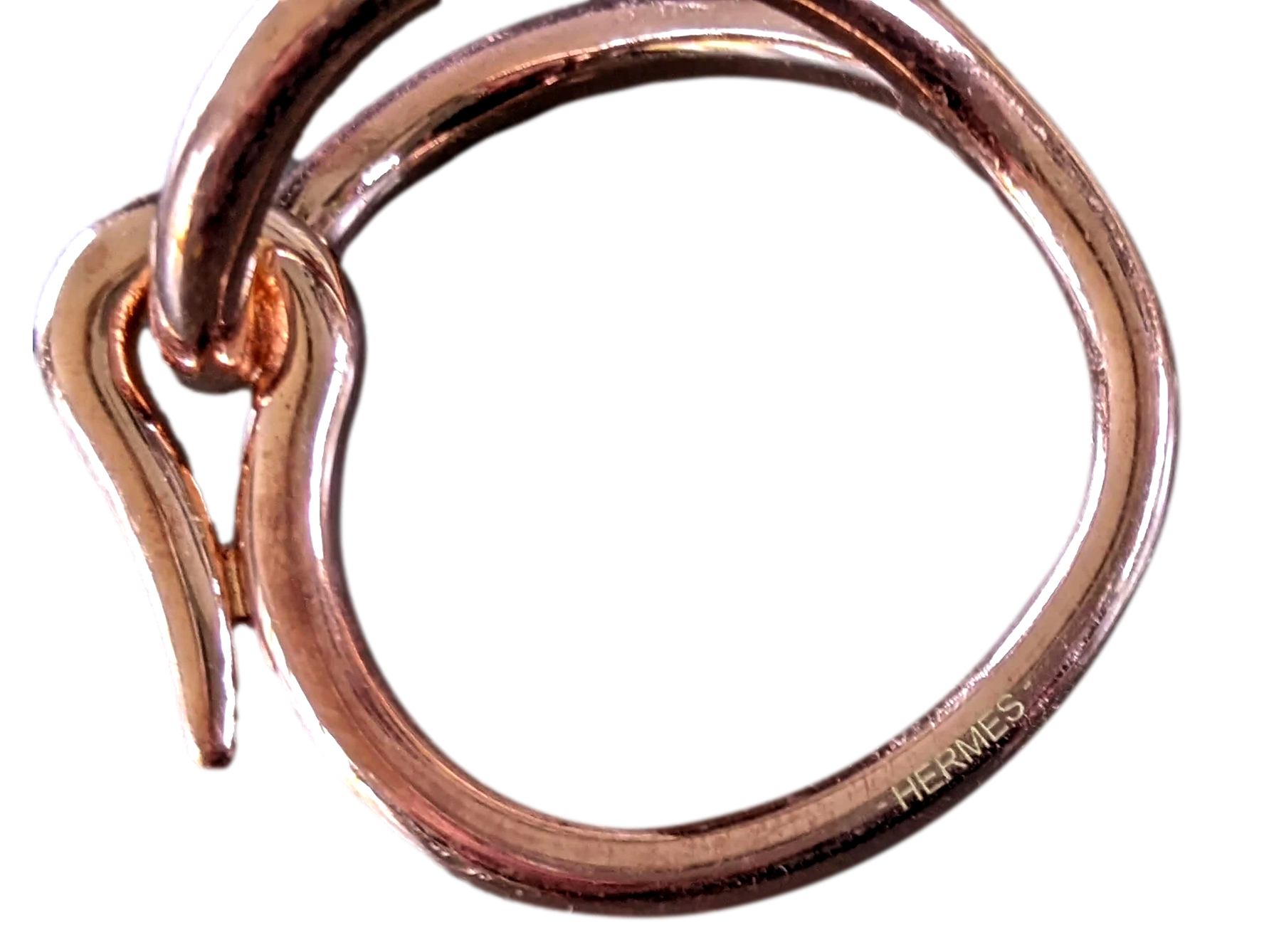 Hermes Rose Gold Plated "Jumbo" Large Model GM Scarf Ring