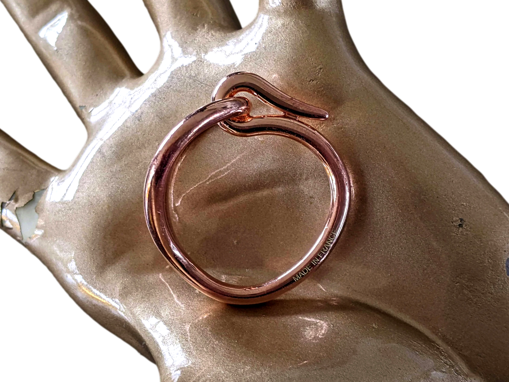 Hermes Rose Gold Plated "Jumbo" Large Model GM Scarf Ring