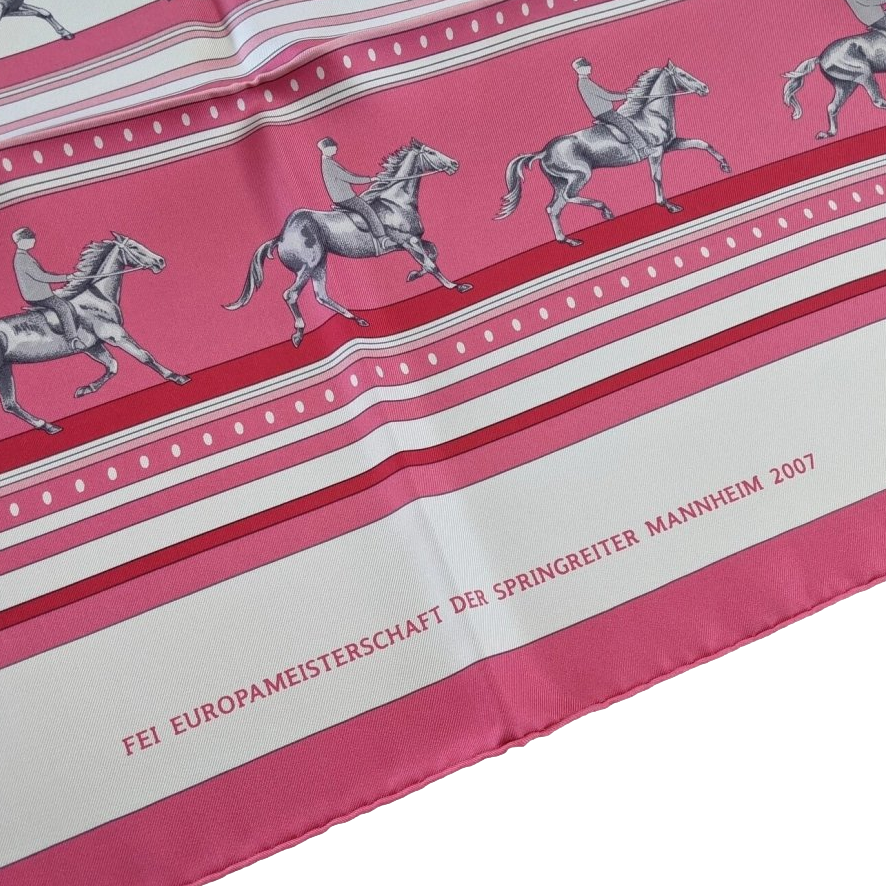Hermes 2007 Special Issue Jumping SEQUENCES FEI by Caty Latham Twill  Scarf 90 x 90 cm, New!