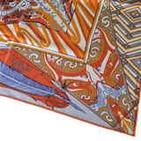 Hermes Orange/Blanc/Bleu "Kawa Ora" by Te Rangitu Netana Cashmere Shawl 140