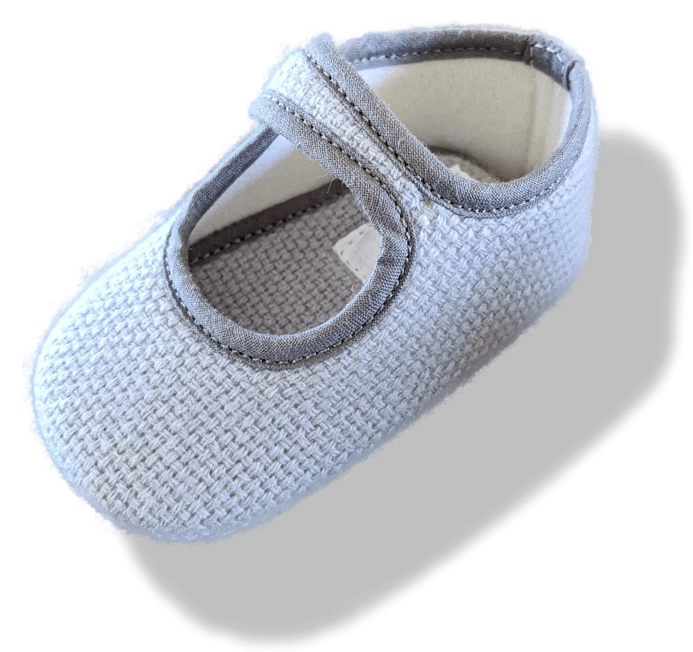Hermes Kids Grey Cashmere and Cotton Baby Booties ADADA Embroidered, NIB! - poupishop
