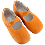 Hermes Kids Orange Suede Baby Booties ADADA Shoes Sz26