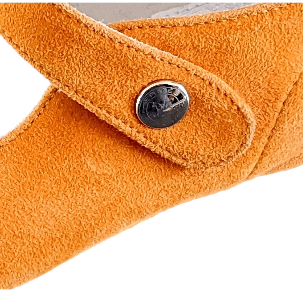 Hermes Kids Orange Suede Baby Booties ADADA Shoes Sz26