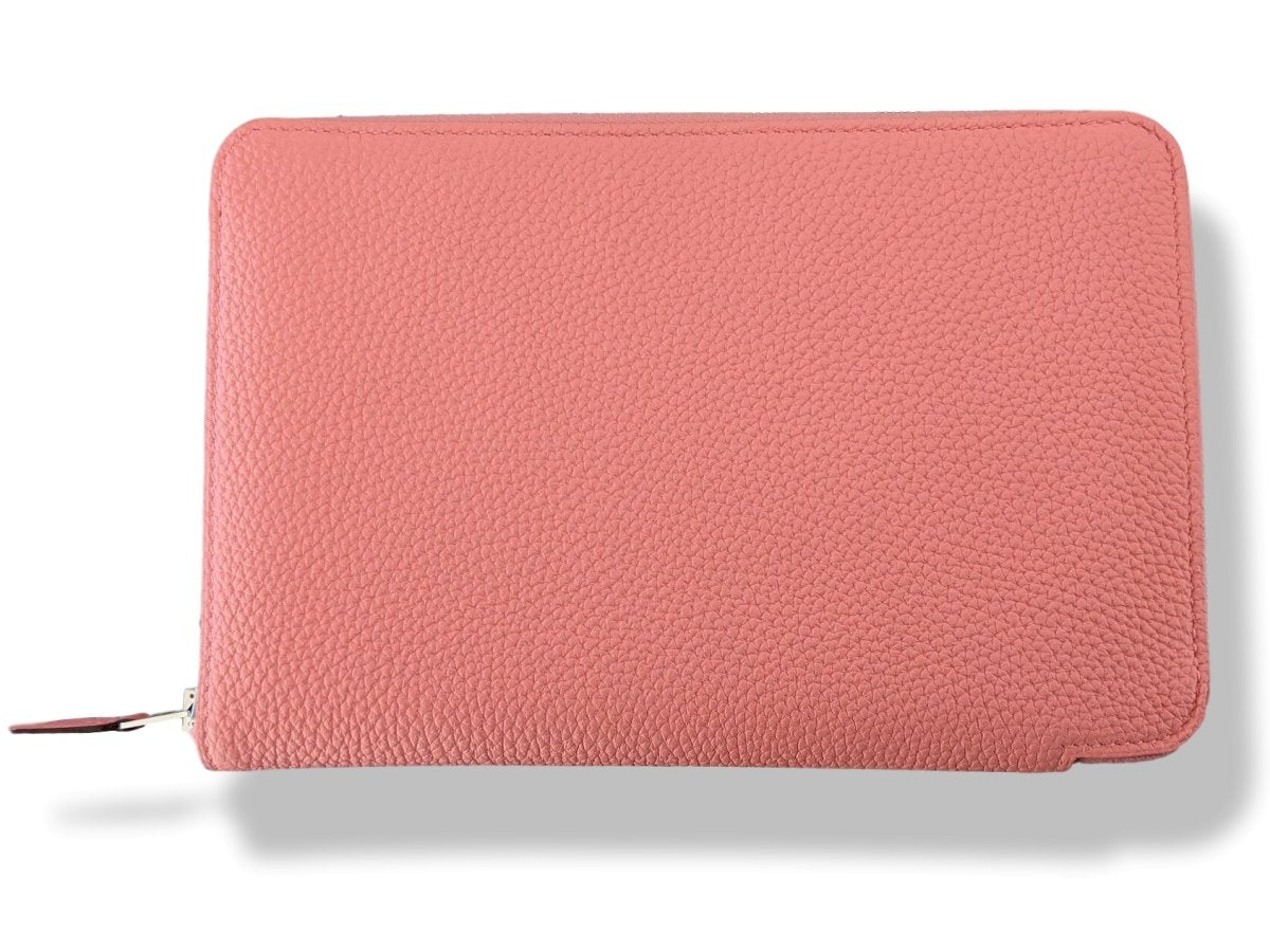 Hermes [L14] Pink Taurillon Clemence AZAP GM COMBINED WALLET Rare, BNIB! - poupishop