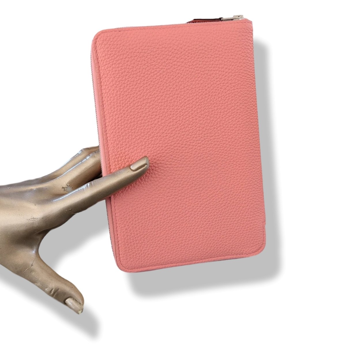 Hermes [L14] Pink Taurillon Clemence AZAP GM COMBINED WALLET Rare, BNIB! - poupishop