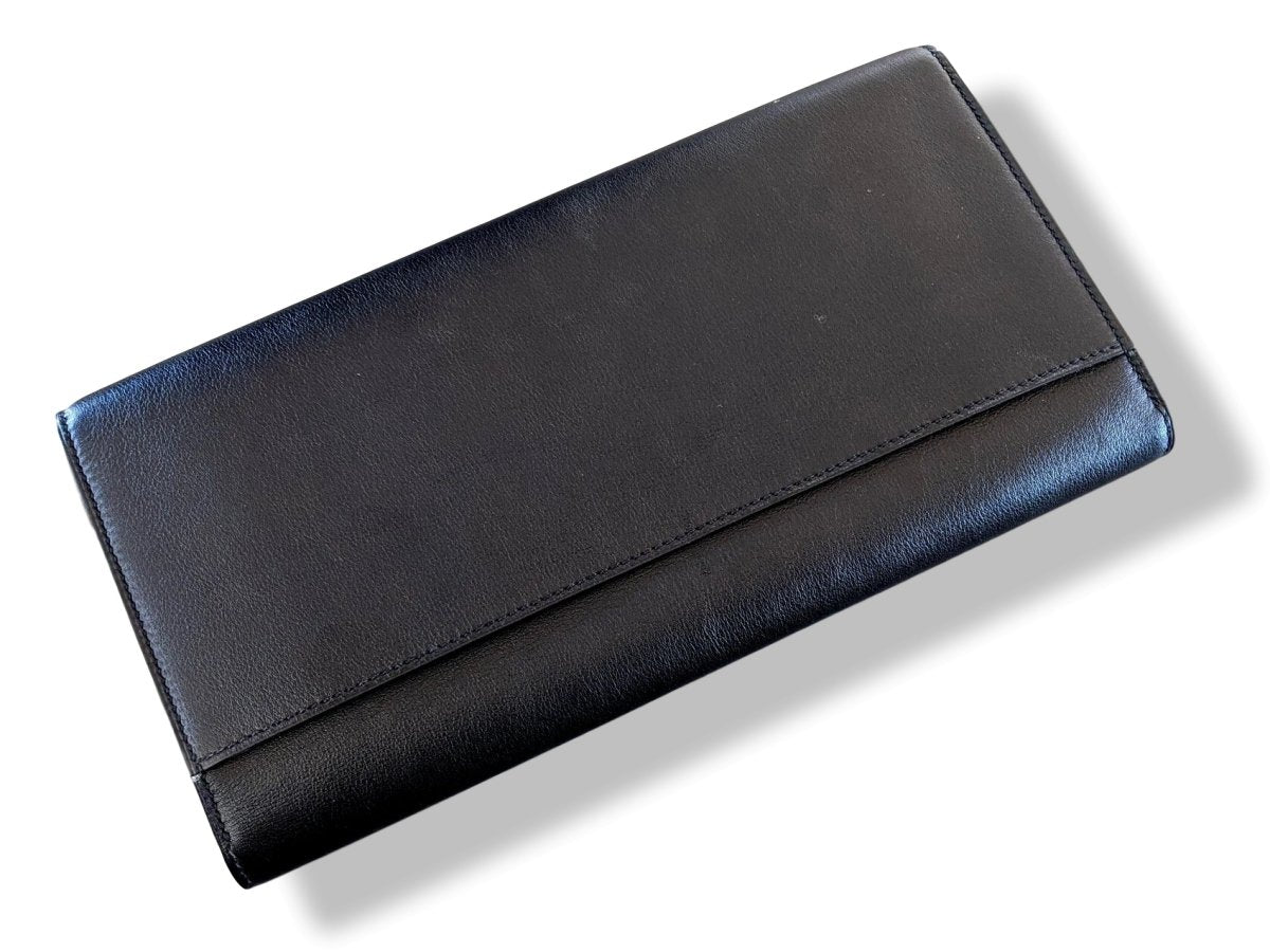 Hermes [L15] 2011 Black Calfskin Pochette Bag and Matching Zipped Wallet, BNIB! - poupishop