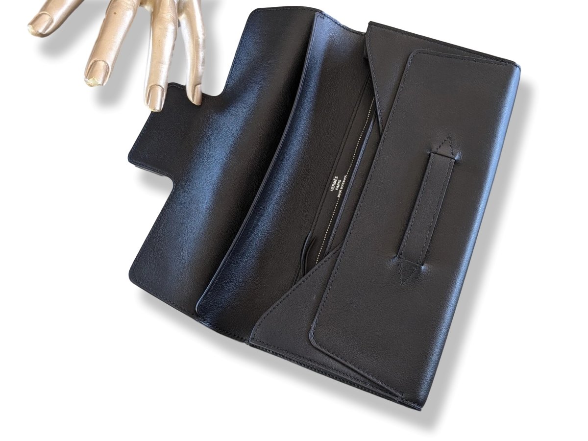 Hermes [L15] 2011 Black Calfskin Pochette Bag and Matching Zipped Wallet, BNIB! - poupishop