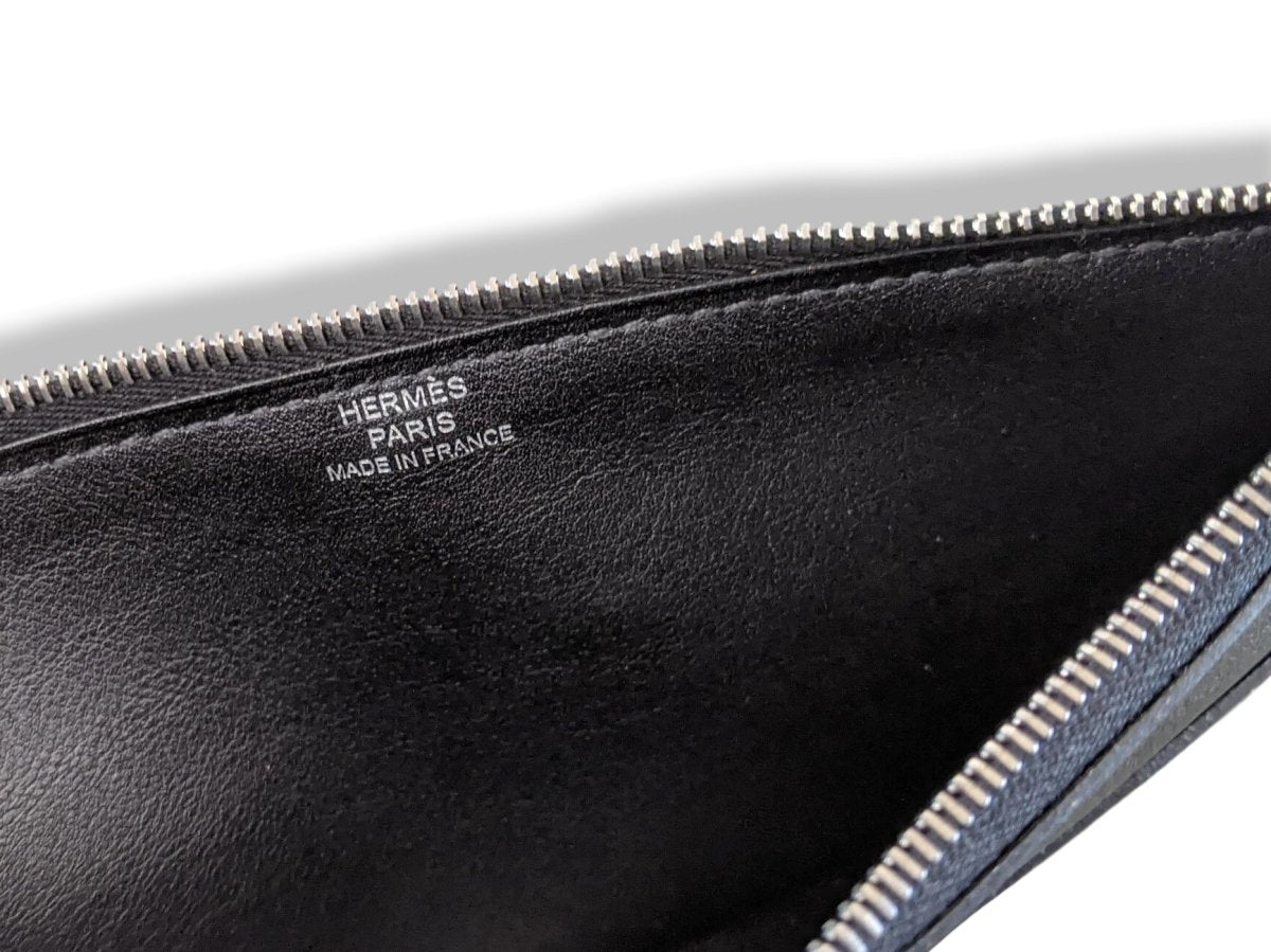 Hermes [L15] 2011 Black Calfskin Pochette Bag and Matching Zipped Wallet, BNIB! - poupishop