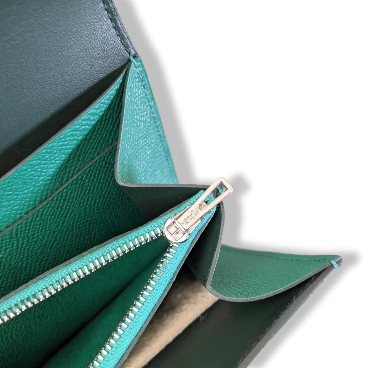Hermes [L16] 2018 Vert Vertigo Epsom CONSTANCE COMPACT Wallet PHW, BNWTIB! - poupishop