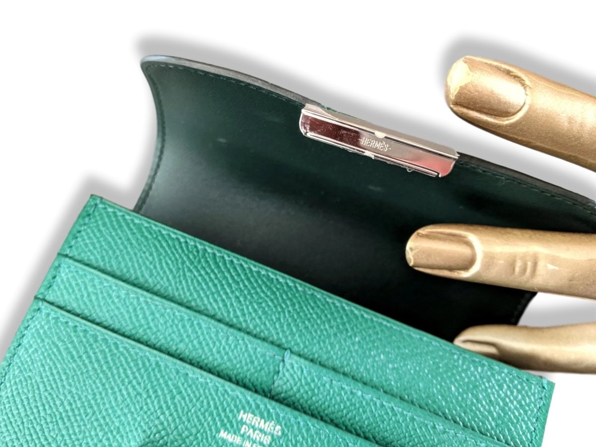 Hermes [L16] 2018 Vert Vertigo Epsom CONSTANCE COMPACT Wallet PHW, BNWTIB! - poupishop
