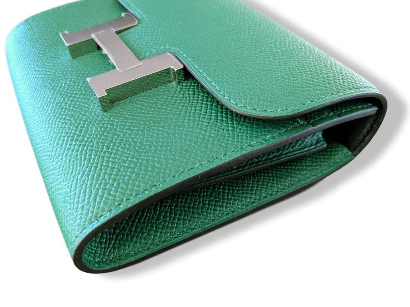 Hermes, Bags, Constance Compact Wallet Vert Vertigo