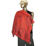 Hermes Grenaline/Corail/Rouge LA DANSE DU CHEVAL DE MARWARI by Annie Faivre Dip Dye Surteint Silk Twill Scarf Carre 90cm