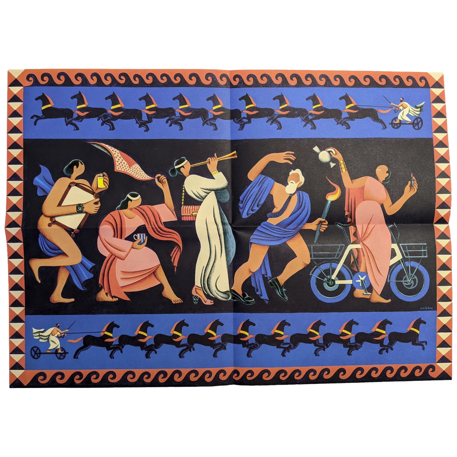 Hermes Blue/orange "La musique des Spheres" Collector's Puzzle