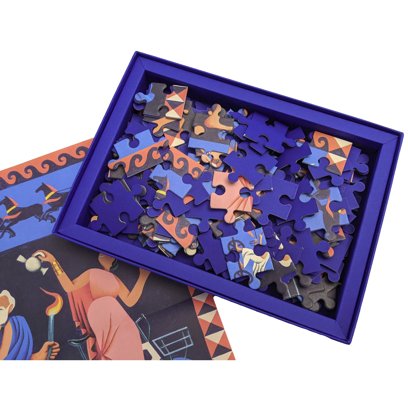 Hermes Blue/orange "La musique des Spheres" Collector's Puzzle