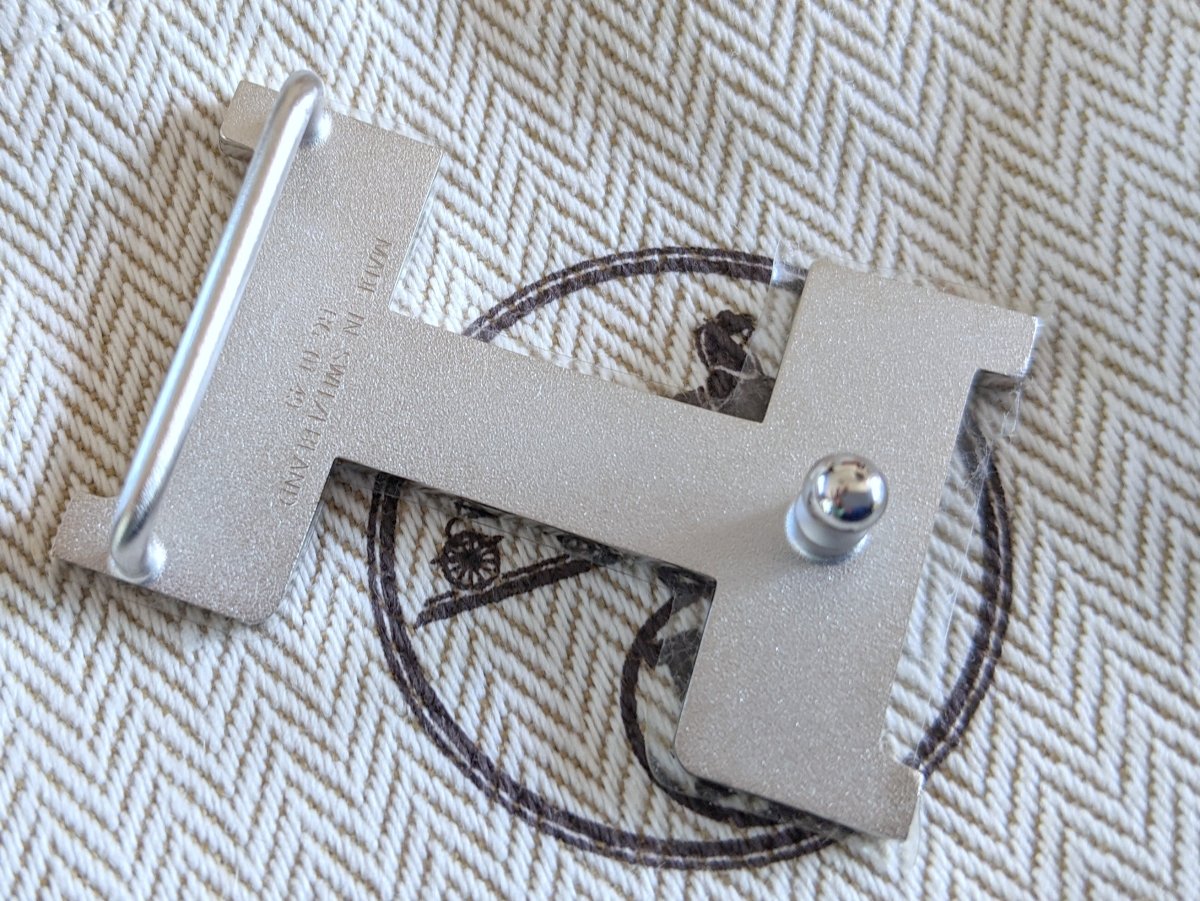 Hermes Laiton Palladim Silver MINI CONSTANCE H AG Buckle 24 mm, New with Pochette and White Box!! - poupishop