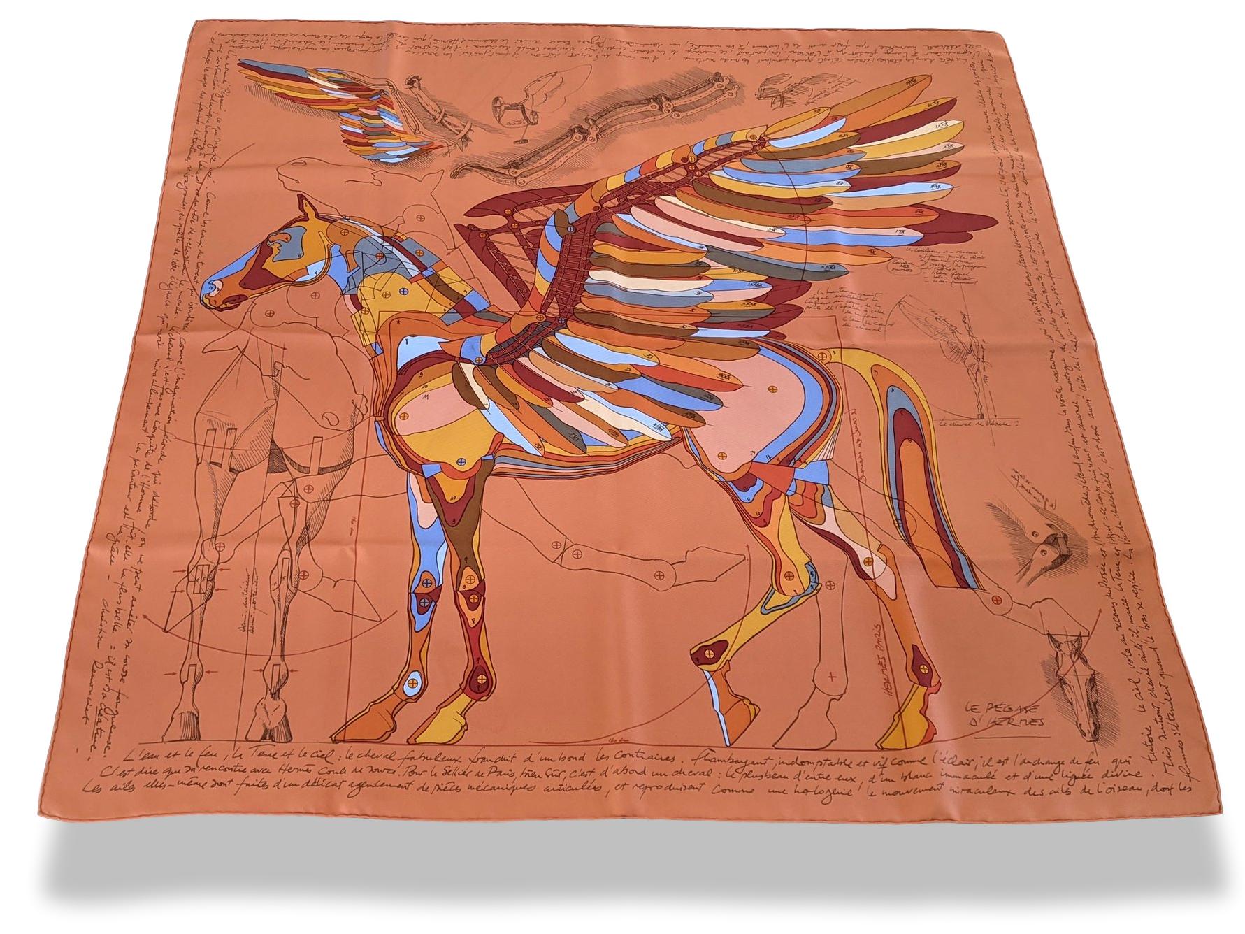 Hermes 2011 Terracota Le Pegase d'Hermès by Christian Renonciat Twill 90