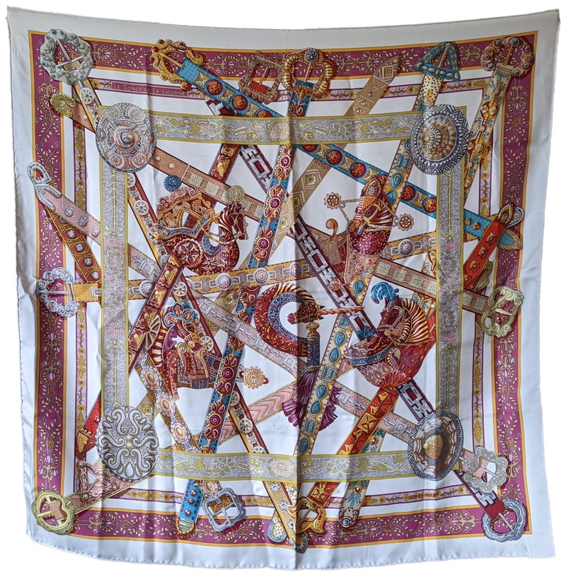 Hermes 2013 "Le Songe de la Licornel" Twill Silk Scarf 90 x 90 cm