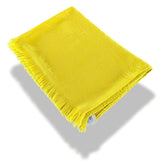 Hermes Lemon Yellow Fringed NEW LIBRIS Etole 85% Cashmere/15% Silk 75 x 210 cm, BNWT! - poupishop