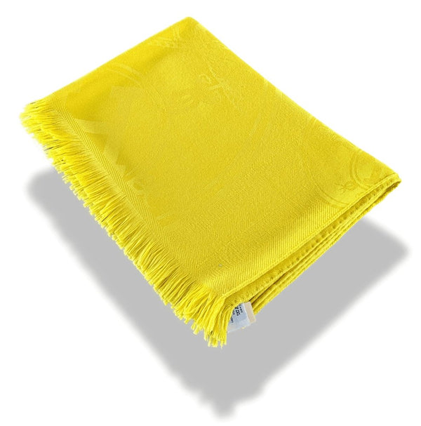 Hermes Lemon Yellow Fringed NEW LIBRIS Etole 85% Cashmere/15% Silk 75 x 210 cm, BNWT! - poupishop