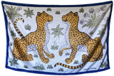 HERMES Vintage LEOPARDS Tapis de Plage Terry Beach Towel 90 x 150 cm 