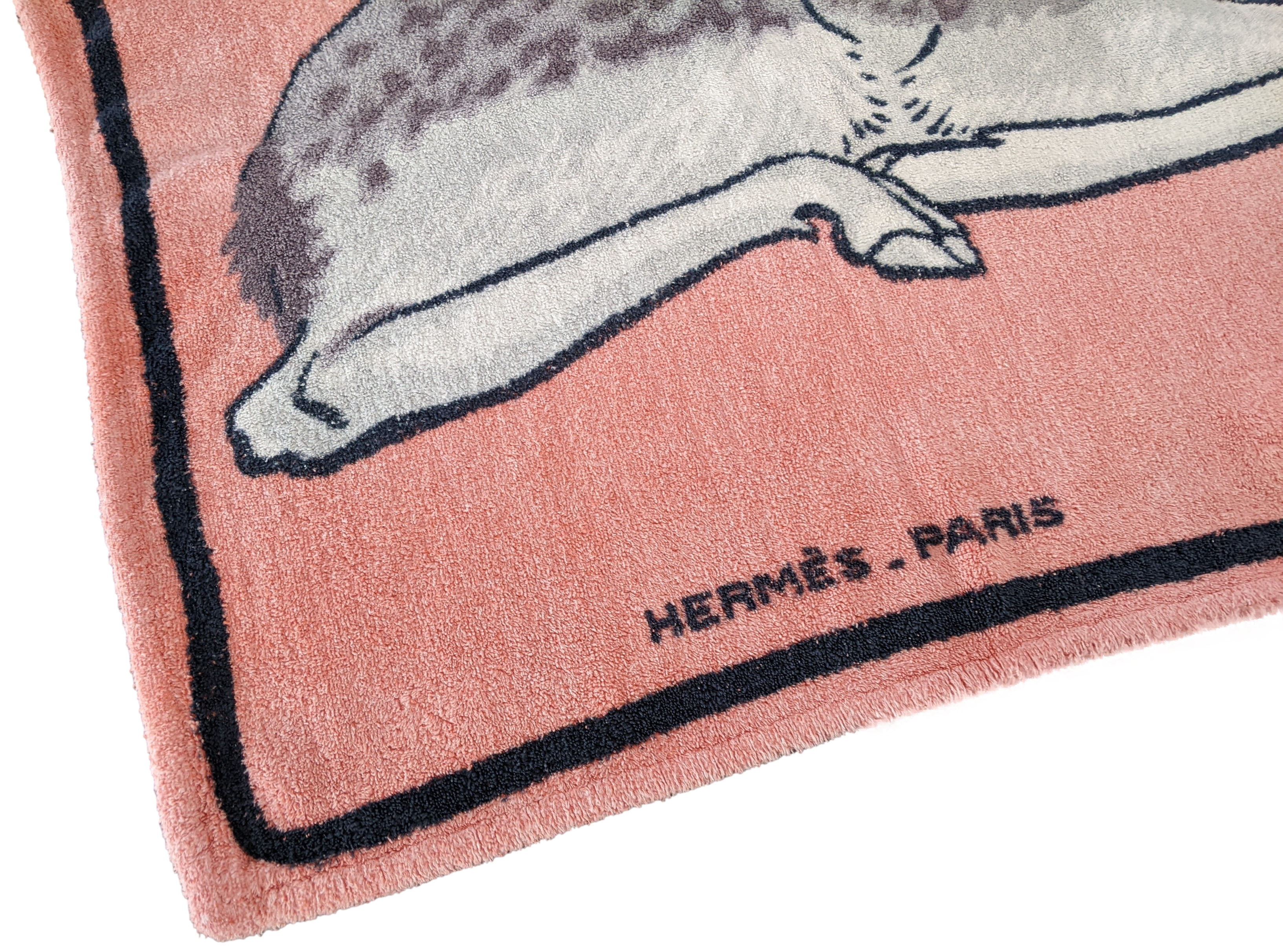 Produits Hermes Pink " Les Biches" Beach Towel Inspired by Xavier de Poret 150 x 90 cm