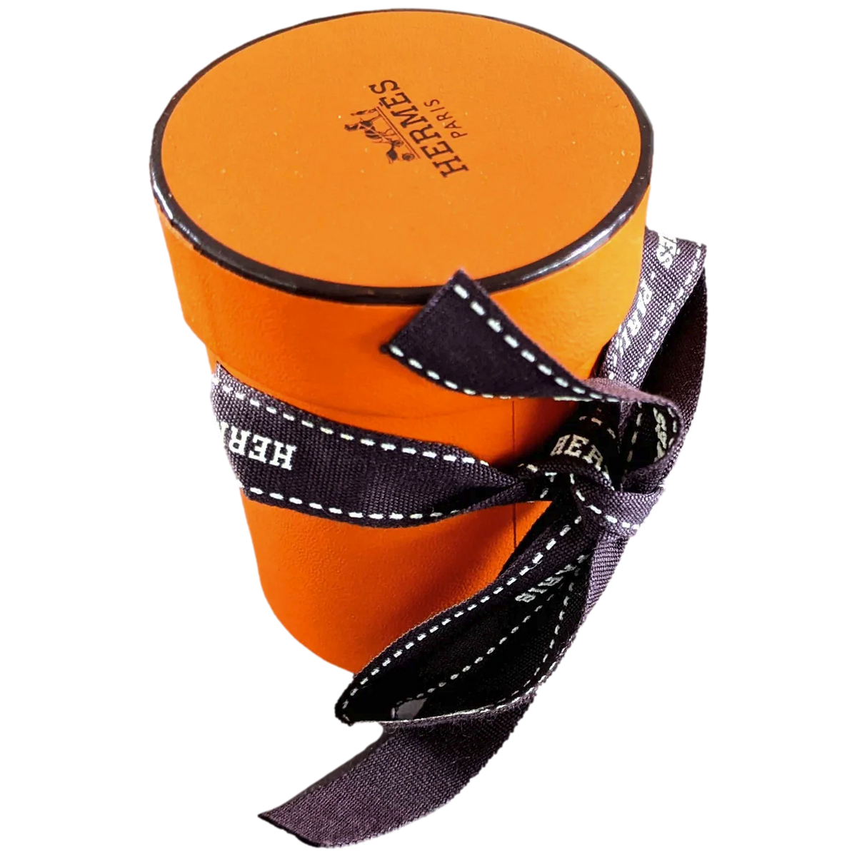 Hermes Marron Glace/Gris "Les Cles a Pois" Twilly
