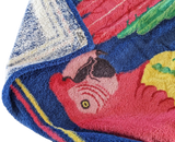 Produits Hermes Marine/Rose "Les Perroquets" Terry Beach Towel 90 x 150 cm