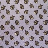 Hermes Lilac Mouse Grey Squirrels & Acorns CASSE NOISETTE Twill Silk Tie, NWT in Pochette! - poupishop