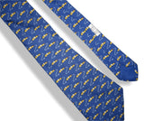 Hermes Limited Edition Blue Yellow Red Cars Le Mans 24 Hours Print Twill Silk Tie, 7811 FA, Rare! - poupishop