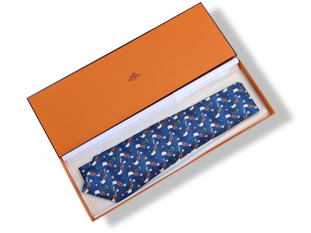 Hermes Limited Edition TOUR AUTO 98 Silk Tie, Rare Special Issue 7697 OA, BNIB! - poupishop