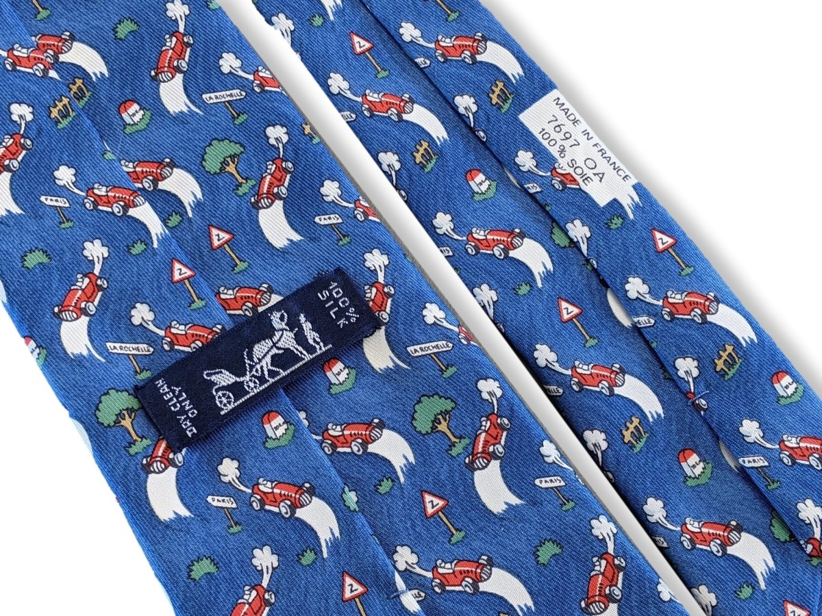 Hermes Limited Edition TOUR AUTO 98 Silk Tie, Rare Special Issue 7697 OA, BNIB! - poupishop