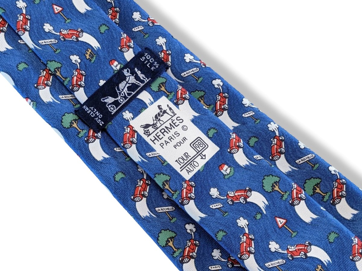 Hermes Limited Edition TOUR AUTO 98 Silk Tie, Rare Special Issue 7697 OA, BNIB! - poupishop