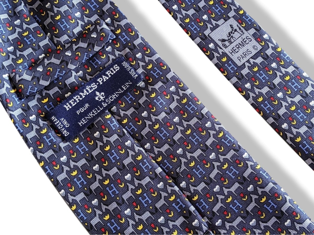 Hermes Limited Special Issued for Henkell & Söhnlein Print Scarf Twill Silk Tie 10 cm, New in Box! - poupishop