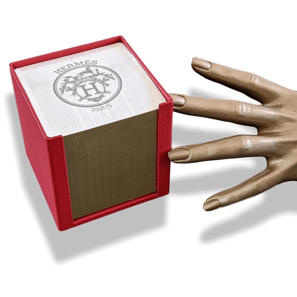 Hermes Luxurious Bloc-Note & Red Leather Support with Gold Edge, BNEW! - poupishop