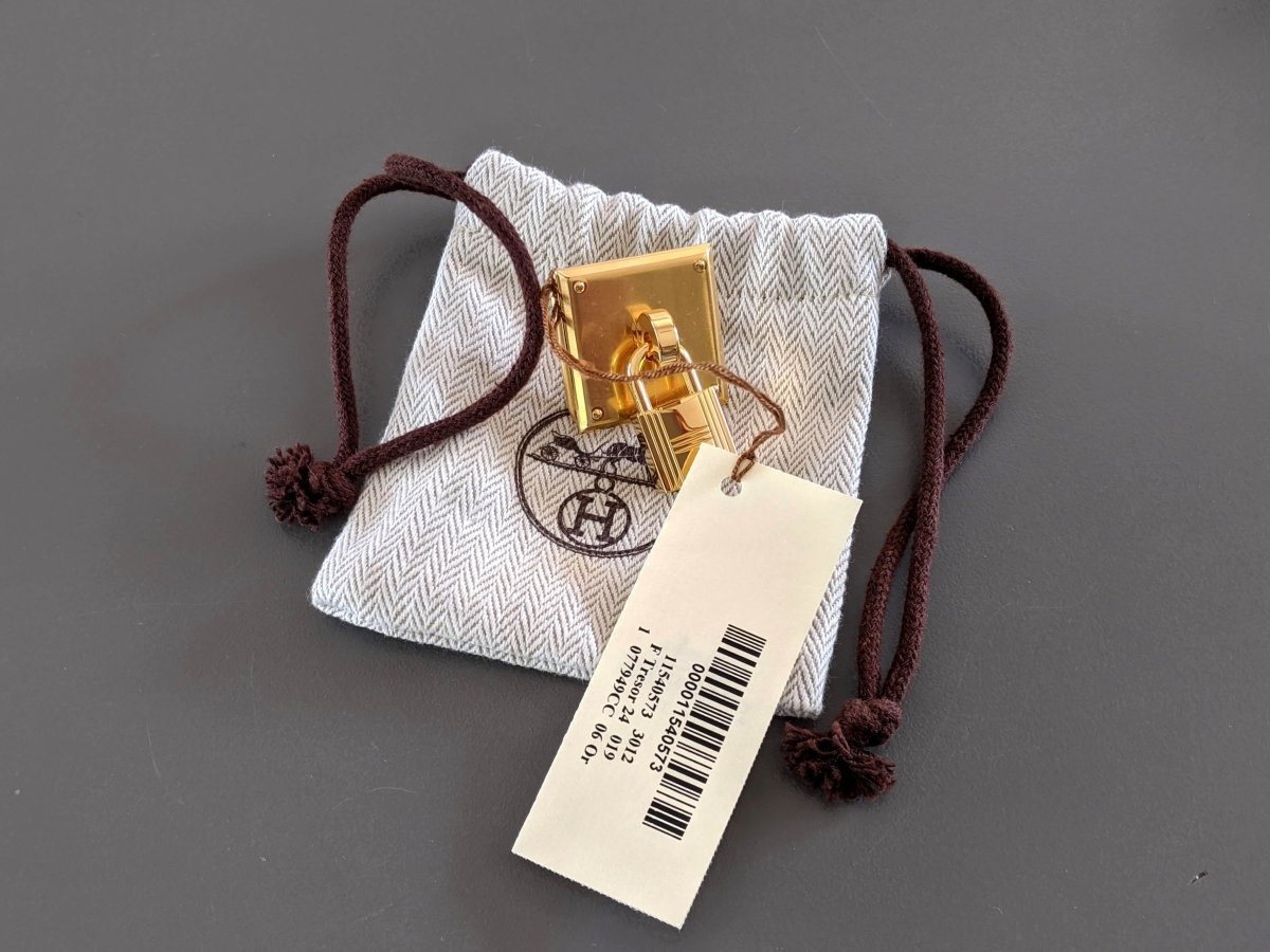 Hermes Luxurious Plated Gold TRESOR Buckle 24 mm RARE, New with Pochette! - poupishop